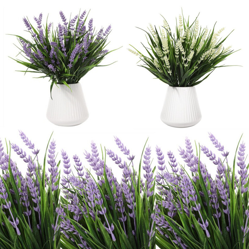 热销跨境仿真花薰衣草麦穗家居婚庆装饰人造假花塑料摆件批发