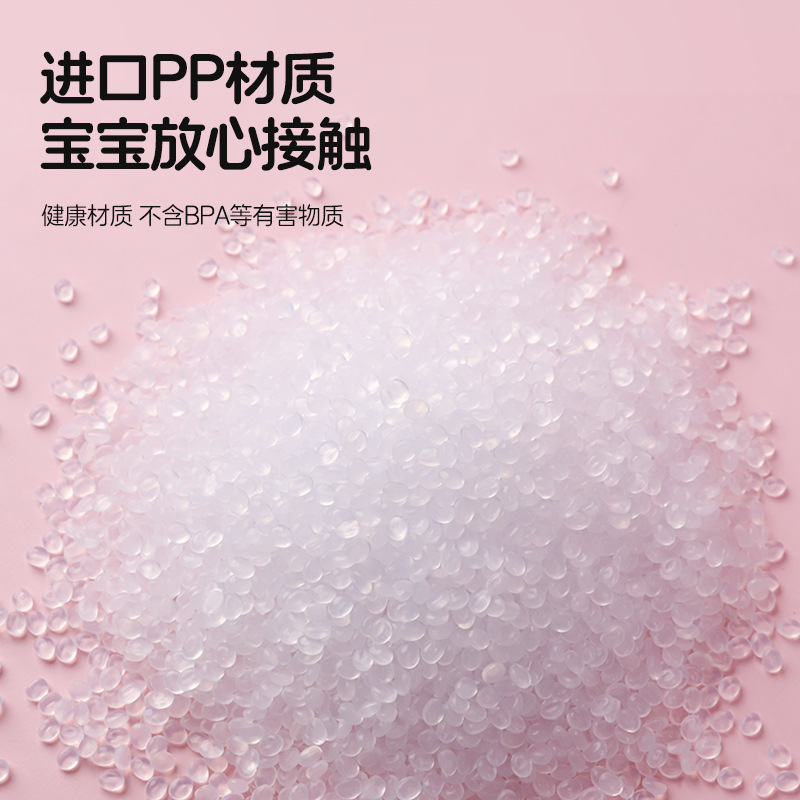 Baby bottles, anti-choking and shock-resistant PP bottles with handles and grips, wholesale of baby products, cross-border factory customization details Picture