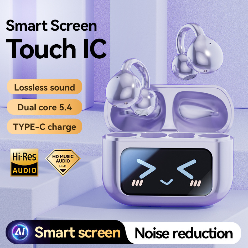 M100 Watch screen ai ear-clip Bluetooth headphones factory OEM customized LOGO ear-hook style 5.4 ear-hook style