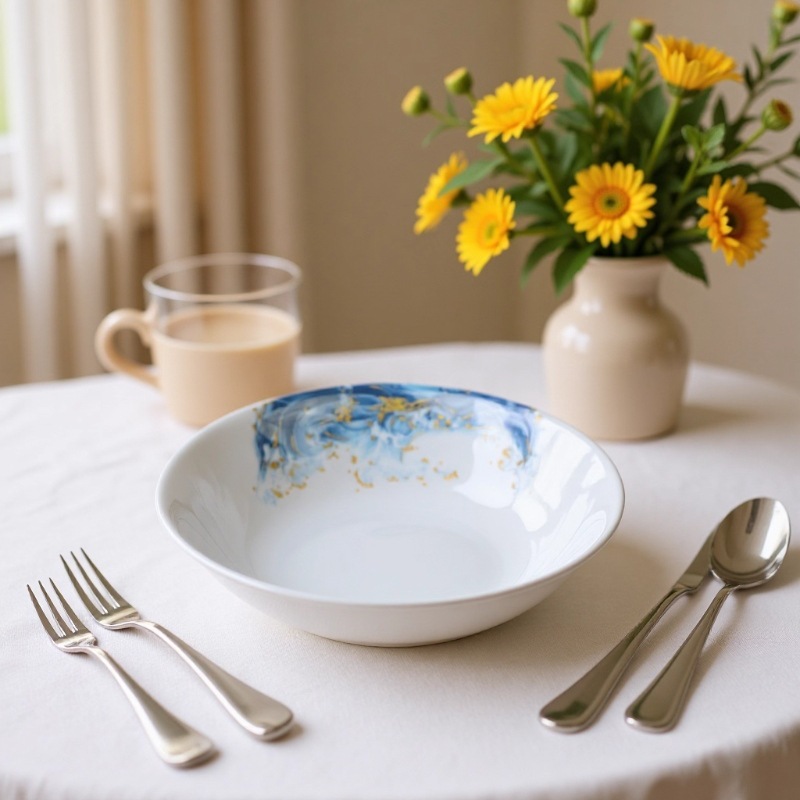 White melamine tableware for export, ramen bowls, bowls for noodle restaurants, plastic spicy hot pot and rice noodle soup bowls, commercial soup bowls for export full figure