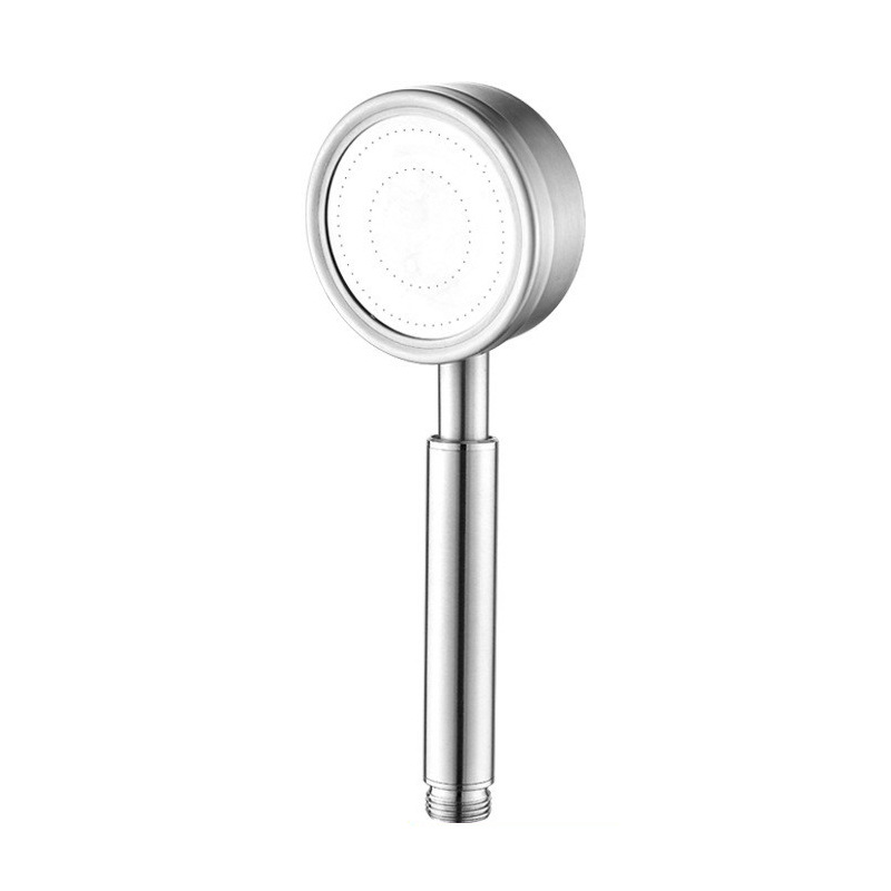 卫浴304不锈钢花洒套装增压手持喷头批发家用浴室淋浴花洒配件白底实物图