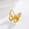 High-end, elegant and stylish butterfly brooch, exquisite suit corsage accessory, natural mother-of-pearl pin buckle details Picture