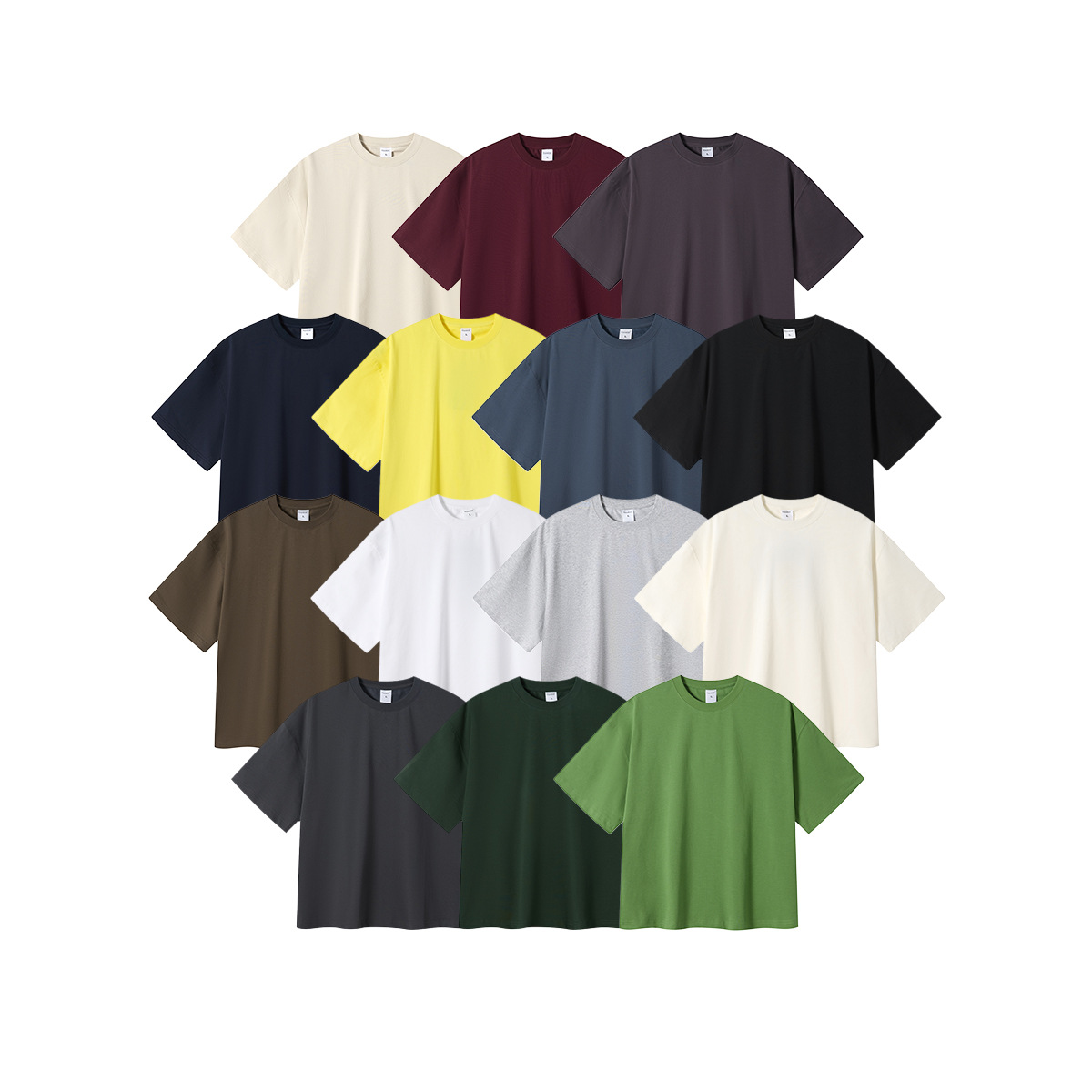 New technology cool sensation Solona American trendy brand short-sleeved men's T-shirt 220g solid color 14-color short style short-sleeved custom Item Picture