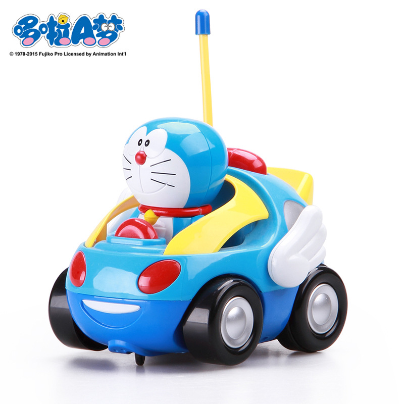 Factory direct sales of Doraemon figurines, remote control cars, 1-6 years old electric wire control box toys, remote control cars, children's toy cars Item Picture