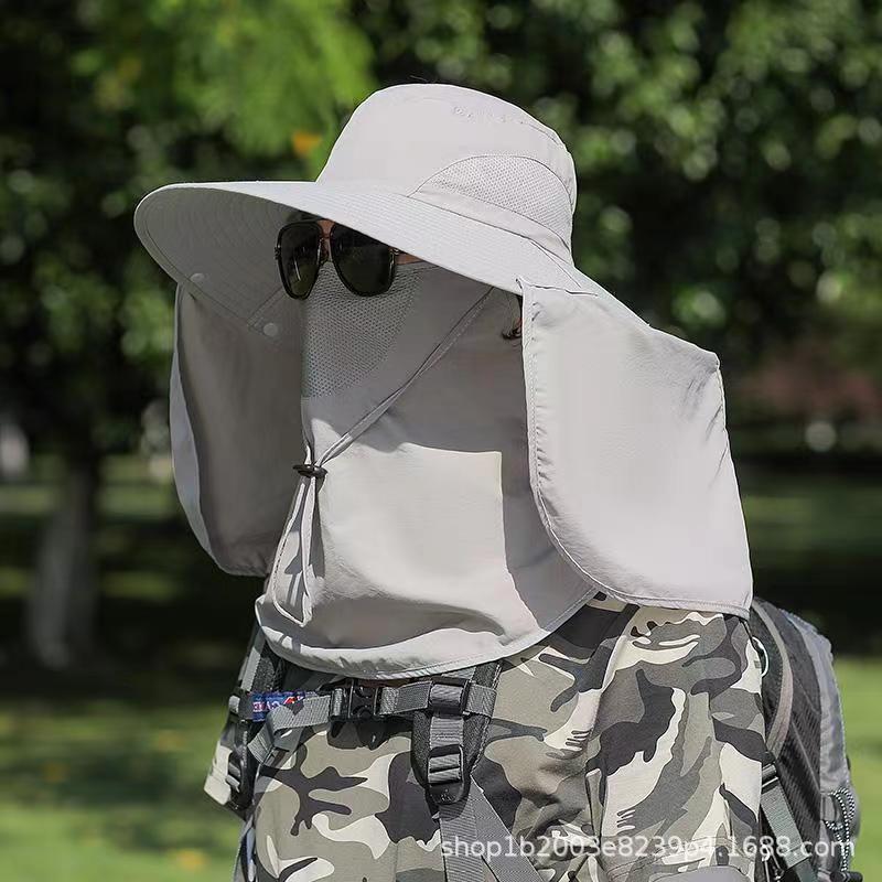 Sun visor, face shield, shawl hat, UV protection, sun hat, neck guard, breathable fisherman hat, wide-brimmed, outdoor mountaineering and fishing hat Application Scenario