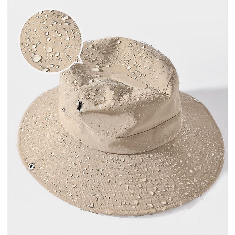 Hiking hat, camping hat, 2025 autumn waterproof fisherman hat, women's sun protection outdoor Western denim nylon quick-drying hat Application Scenario