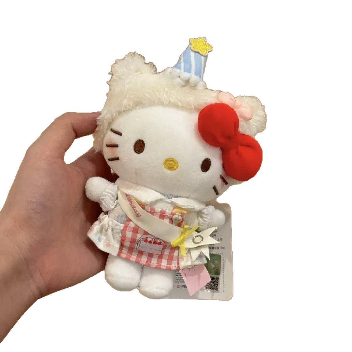 Authentic classic KT hellokitty backpack bag pendant, cartoon cute Hello Kitty keychain, plush doll for girls Item Picture