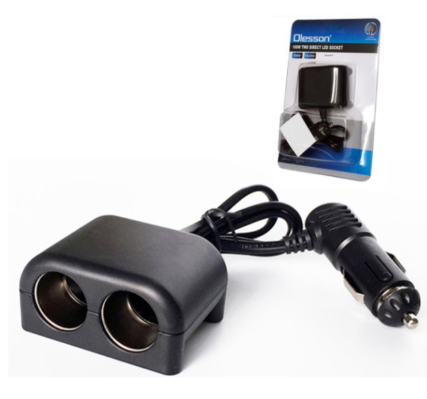 Cross-border multi-functional car charger, car cigarette lighter, car one support and two dual holes, high-power car 100W details Picture