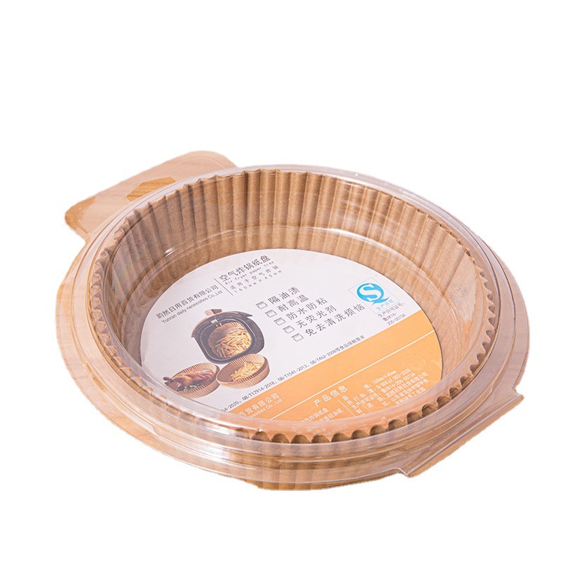 Air fryer silicone oil paper tray, baking tray, household high-temperature resistant oil-absorbing paper, food-grade special paper, round baking paper Item Picture