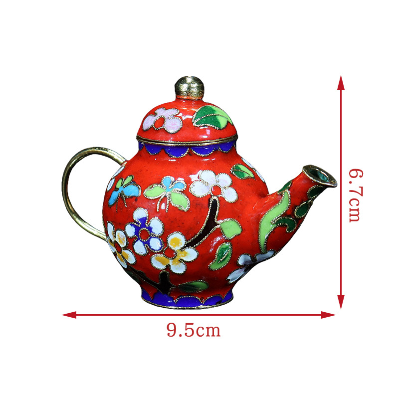 Beijing Jingtai LAN craft Cultural gift and decorative items: copper body cloisonne enamel filigree silver blue jars and POTS Item Picture