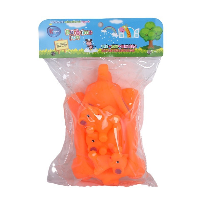 Fun 3c Set: Little Elephant Kneading, Water Play Toy, Cartoon Orange Elephant, Baby Bath Toy Kneading Fun Item Picture
