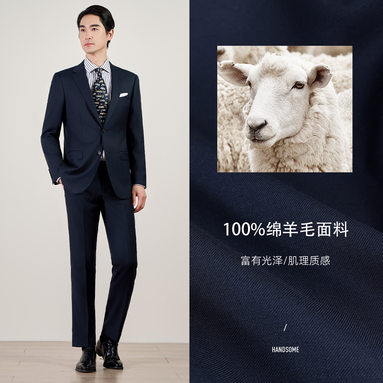 100% all-wool high-end brand suit customization, machine-washable semi-linen lining men's business suit set, men's formal wear Application Scenario
