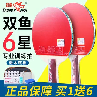 Double Fish Professional Grade 5-6-star 2 sets of horizontal and vertical double rackets for children, primary school students and beginners