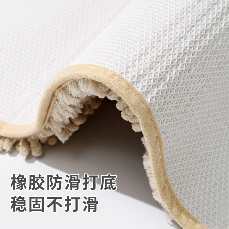 The new cross-border bestseller, Chenier couple's bedroom bathroom door carpet mat, anti-slip and absorbent foot mat Specification image