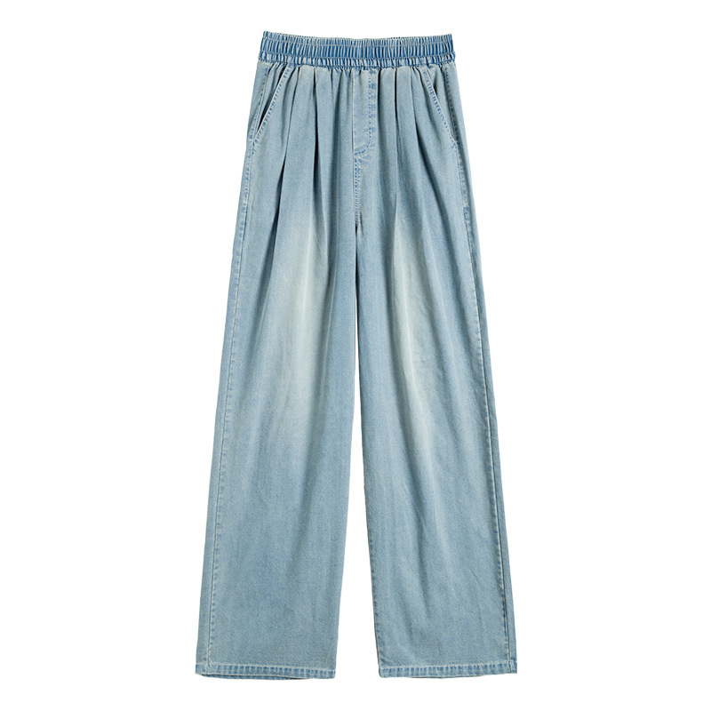 Retro Tencel jeans for women 2025 new autumn Yamamoto pants high-waisted straight-leg loose fleece wide-leg jeans Item Picture