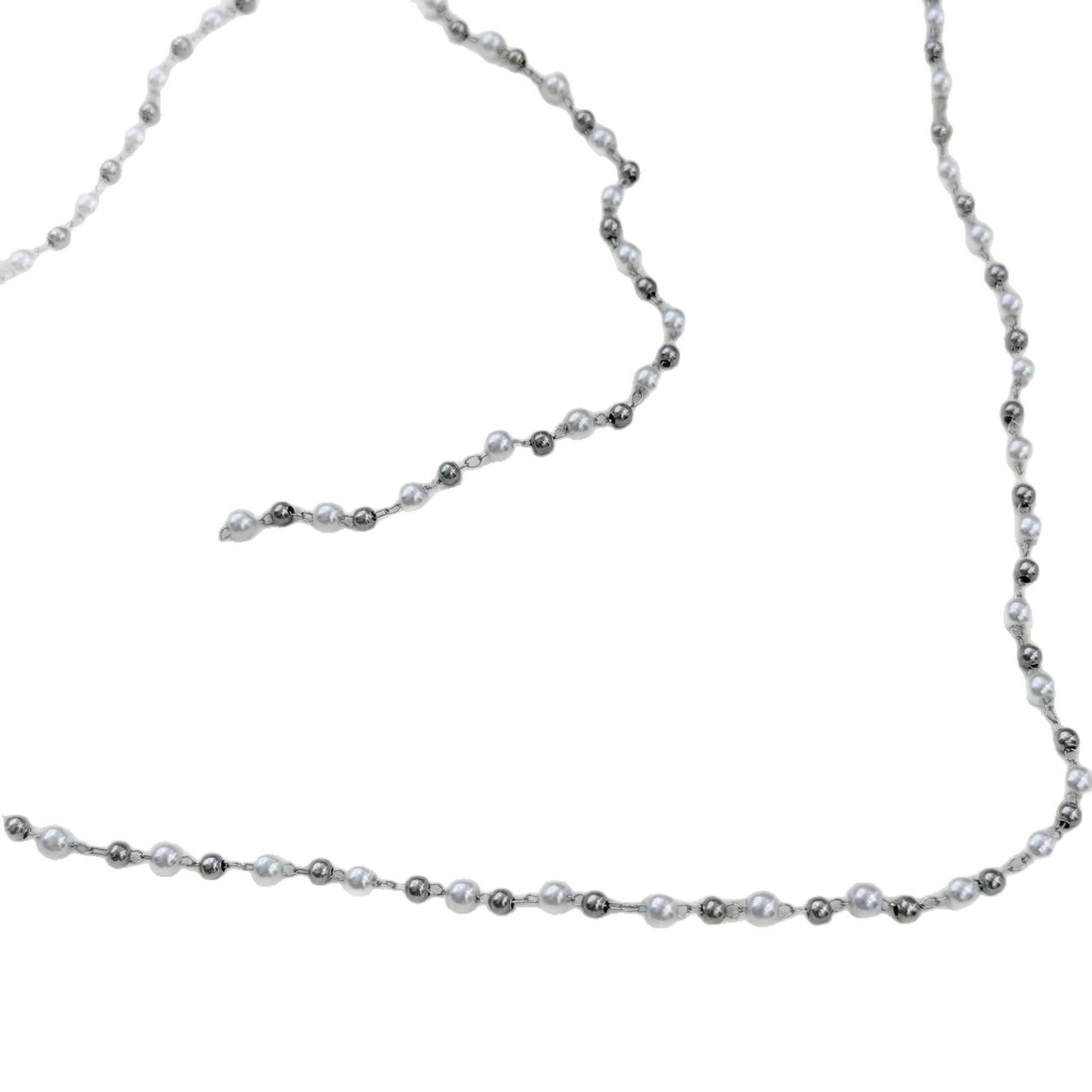 Cross border acero inoxidable plata imitación perla cadena hecho a mano DIY accesorios accesorios collar pulsera material semiacabado Item Picture