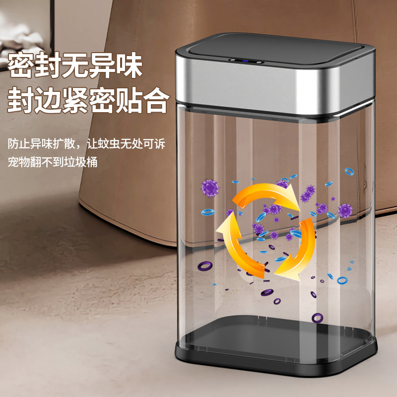 Nuevo 360° todo cubo de inducción inteligente para el hogar cocina cubo de ensacado automático cubo de basura rectangular modelo estrecho cubo de basura inteligente cubo de basura adsorbable exportación comercio exterior al por mayor Application Scenario