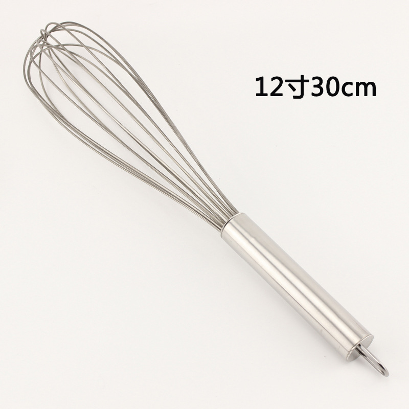 Manual stainless steel egg beater, cream mixer, egg beater, kitchen small tool, 12-inch, easy to store Specification image