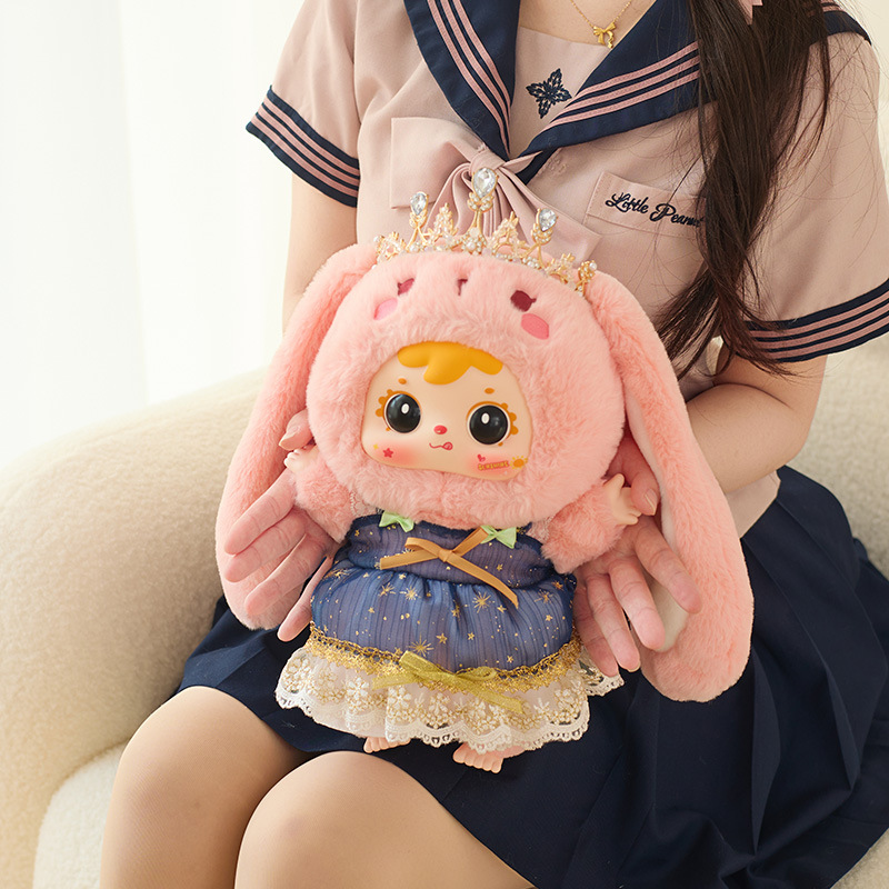 Cross-border Three Little Hairs 400% Body - Soft and Cute Rabbit Baby Cartoon Peripheral plush Blind box toy doll as a gift for girls Specification image
