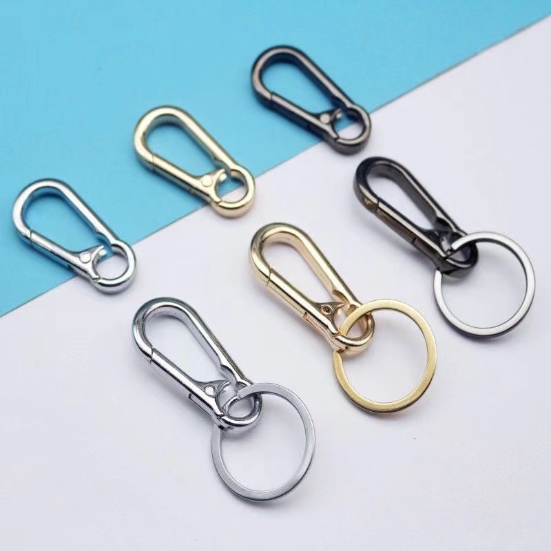 Key chain alloy stainless steel car ring, high-end men's and women's creative waist buckle, safety anti-loss key buckle factory direct sales details Picture