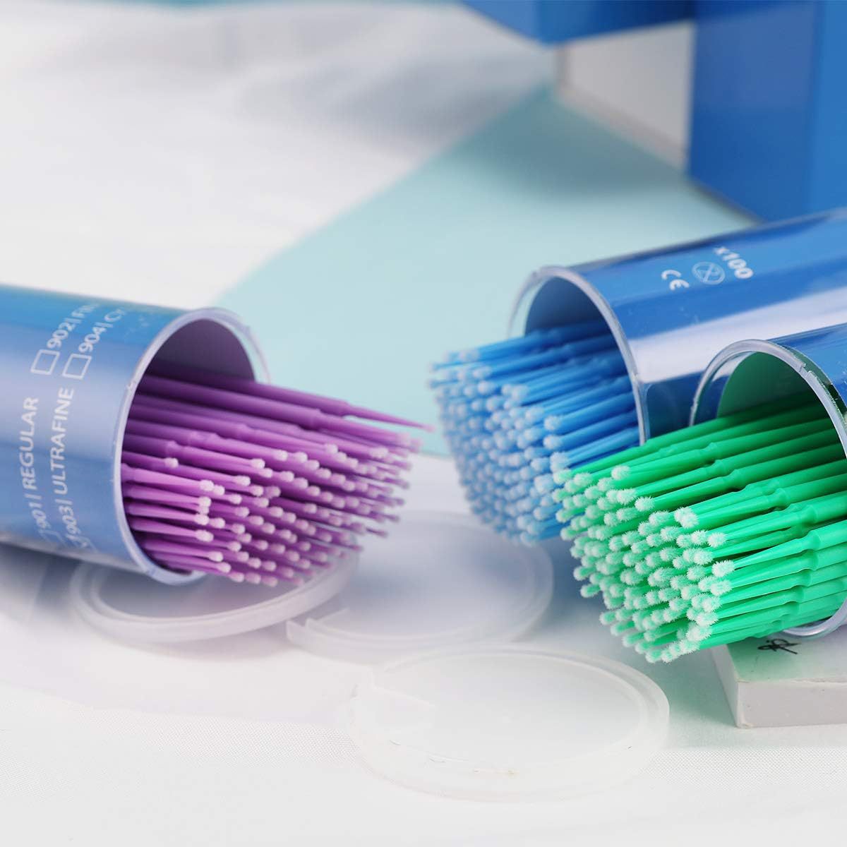 Cross-border exclusive dental disposable applicator sticks, multi-color small brushes, micro applicators, mascara brushes, oral brushes details Picture