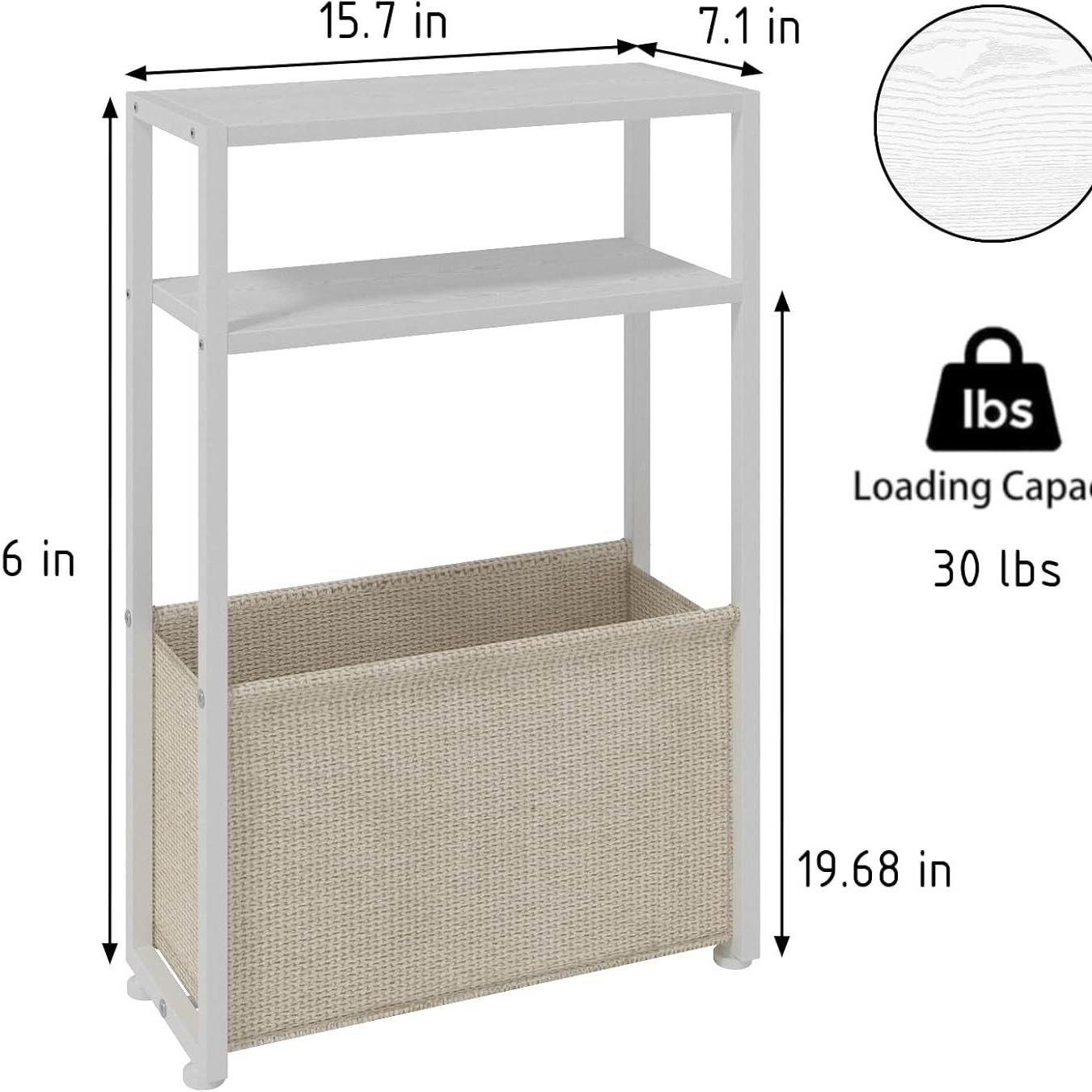 A few tables beside the sofa in a modern and simple style with storage baskets. Made of iron and wood, it is a small space living room that can be moved beside the sofa Item Picture