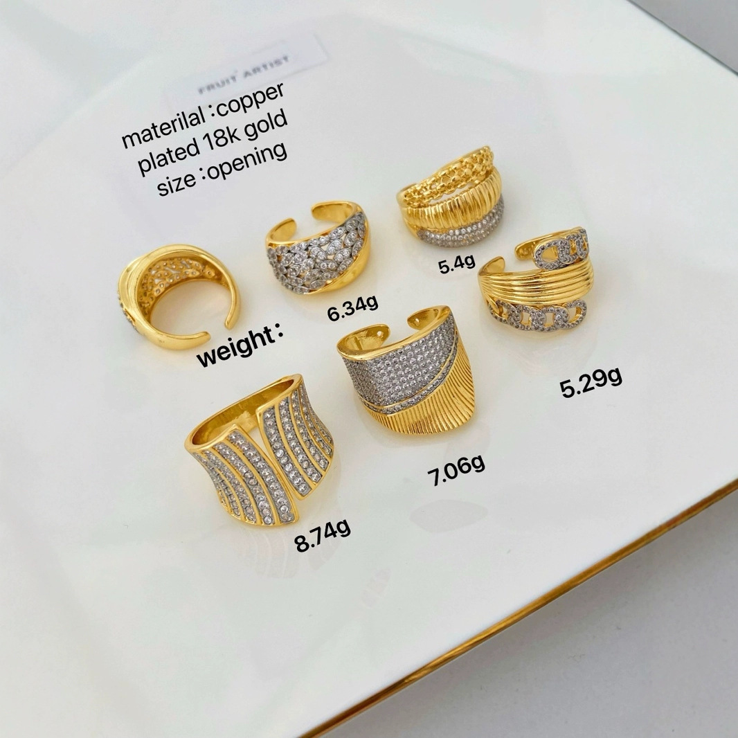 Factory direct sales: Popular cross-border sales in Europe and America. Wide ring with full diamond Settings. Factory direct sales Specification drawing