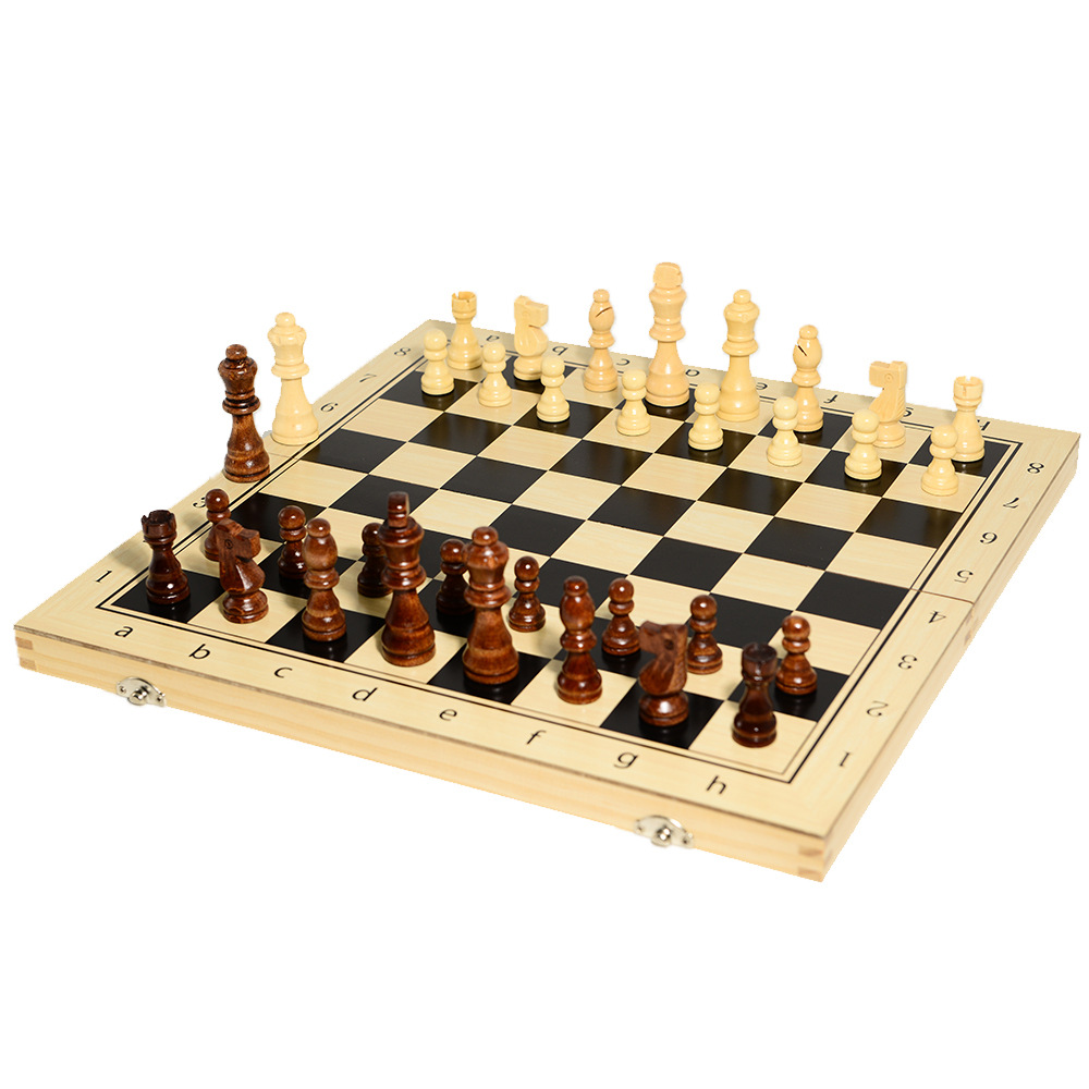29/34/39cm多尺寸磁性木质国际象棋可折叠桌游棋牌游戏娱乐互动