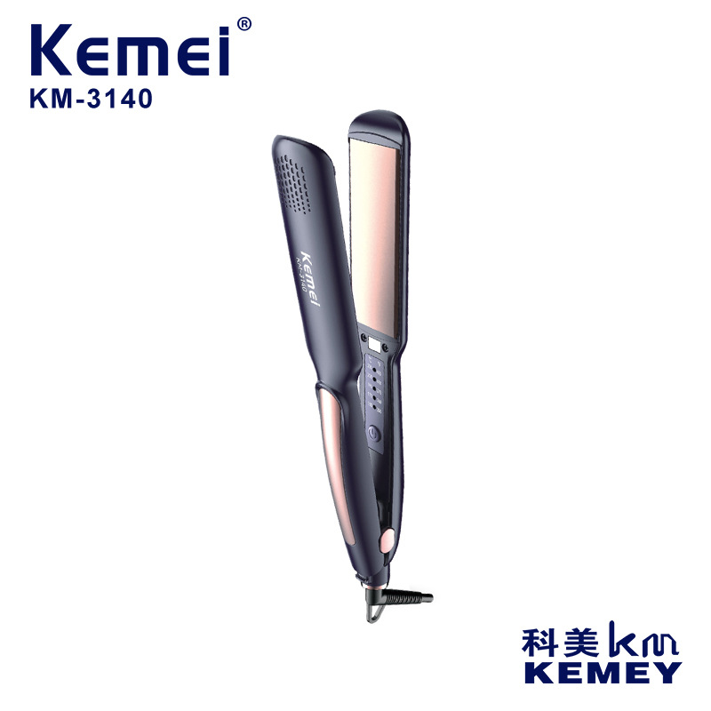 科美男女通用速热加宽电夹板沙龙级懒人大波浪卷发棒内扣卷直发器