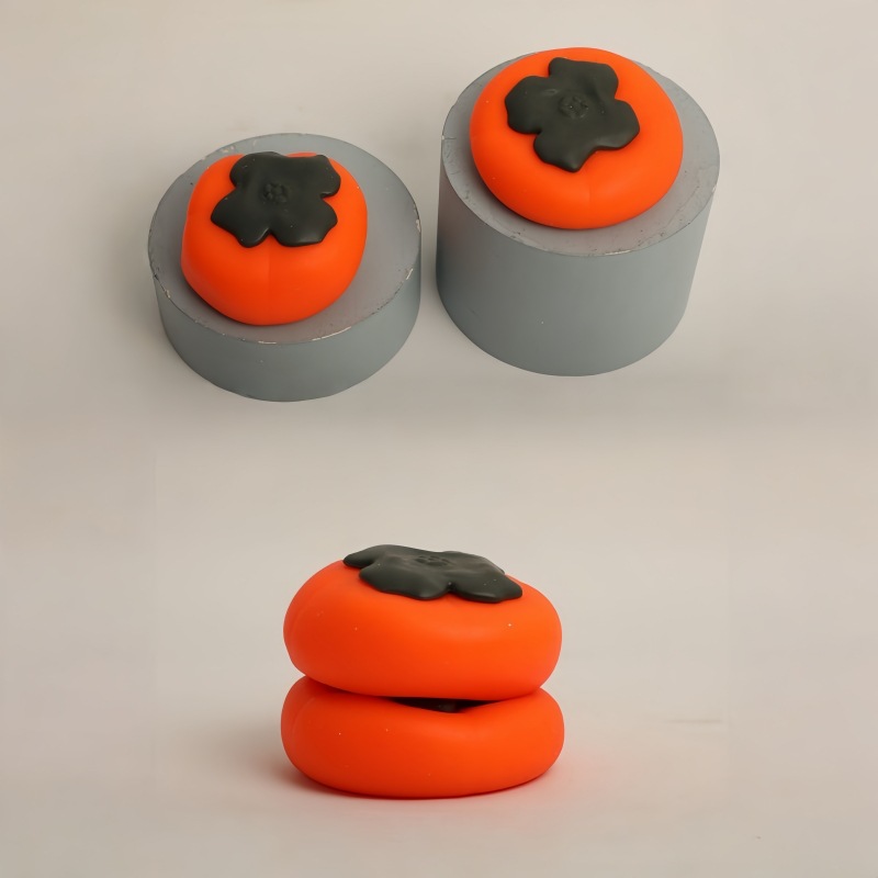 Creative stress-relieving persimmon, stress-relieving release, kneading fun Children's fruit, hand-kneaded and unbreakable, stress-relieving tofu ball toy Specification image