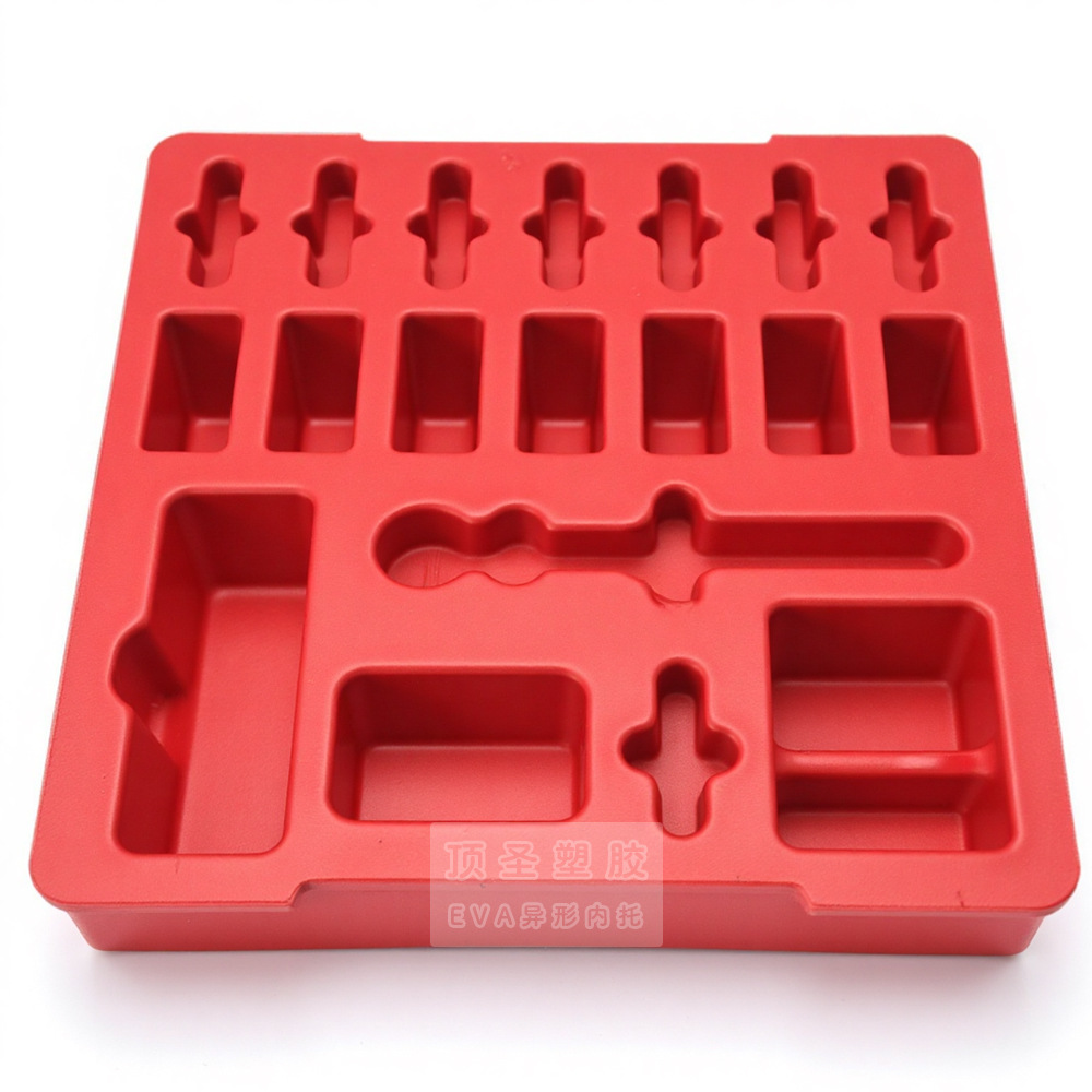 EVA spectacle frame tray foam inner lining blue long grid tray storage protection EVA inner support sponge manufacturer Item Picture