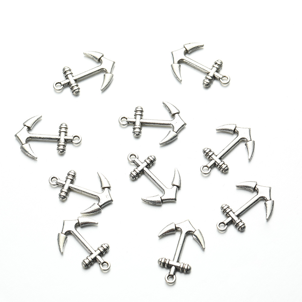 New vintage ship anchor, rudder, pendant, keychain accessory, diy handcrafted alloy jewelry accessory materials wholesale Specification image