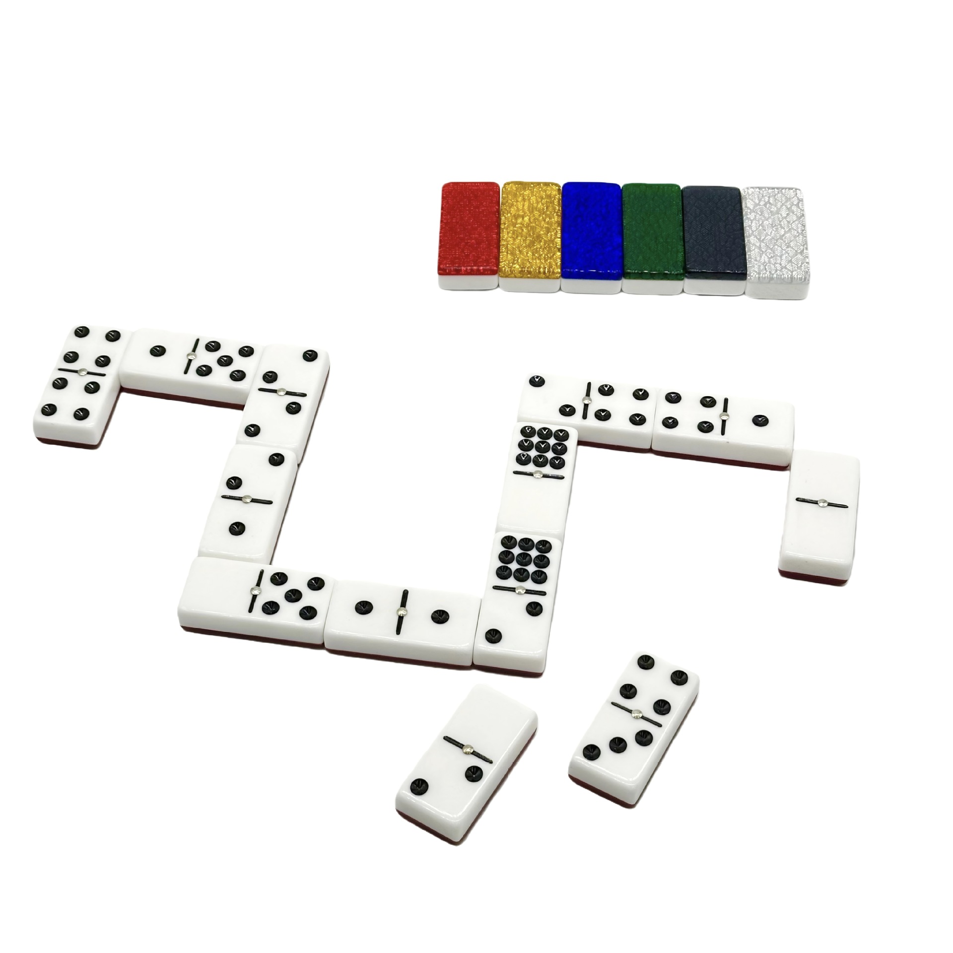 Wholesale acrylic dominoes, double nine dominoes, DOMINO building blocks, toys, and board games from the manufacturer Specification image