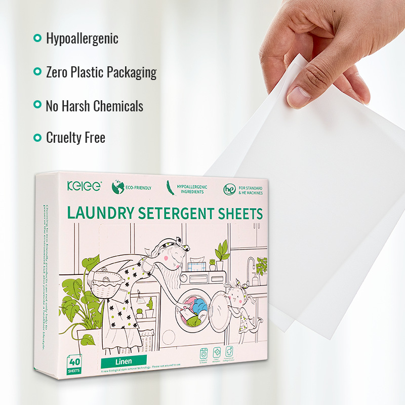 Ultra-concentrated laundry sheets, bubble wrap, portable with super strong decontamination ability, exclusively provided by the source factory for cross-border trade Specification image