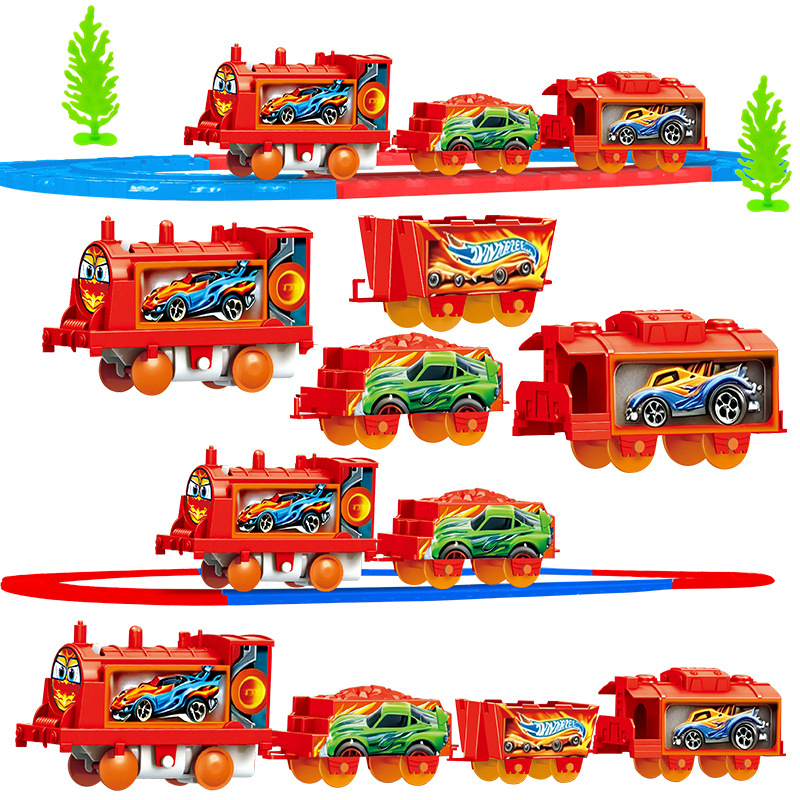 Small electric rail car, cross-border Ma rail car, children's toy car, educational street stall, best-selling New Year gift Item Picture