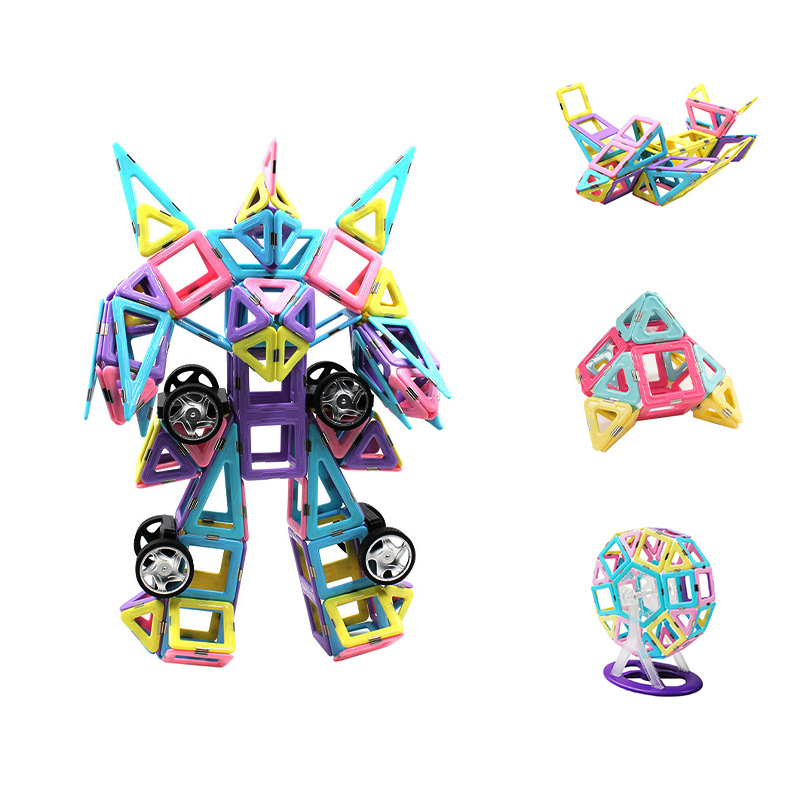 源头工厂定制二代强磁升级款磁力片马卡龙颜色小单批发定制现货白底实物图