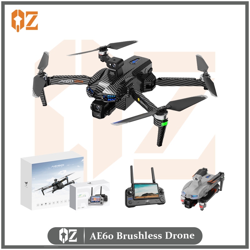 The AE60 unmanned aerial vehicle (UAV) features a 7.2-inch screen-controlled three-axis gimbal, providing professional high-definition aerial photography, obstacle avoidance, and brushless airdrop remote control aircraft