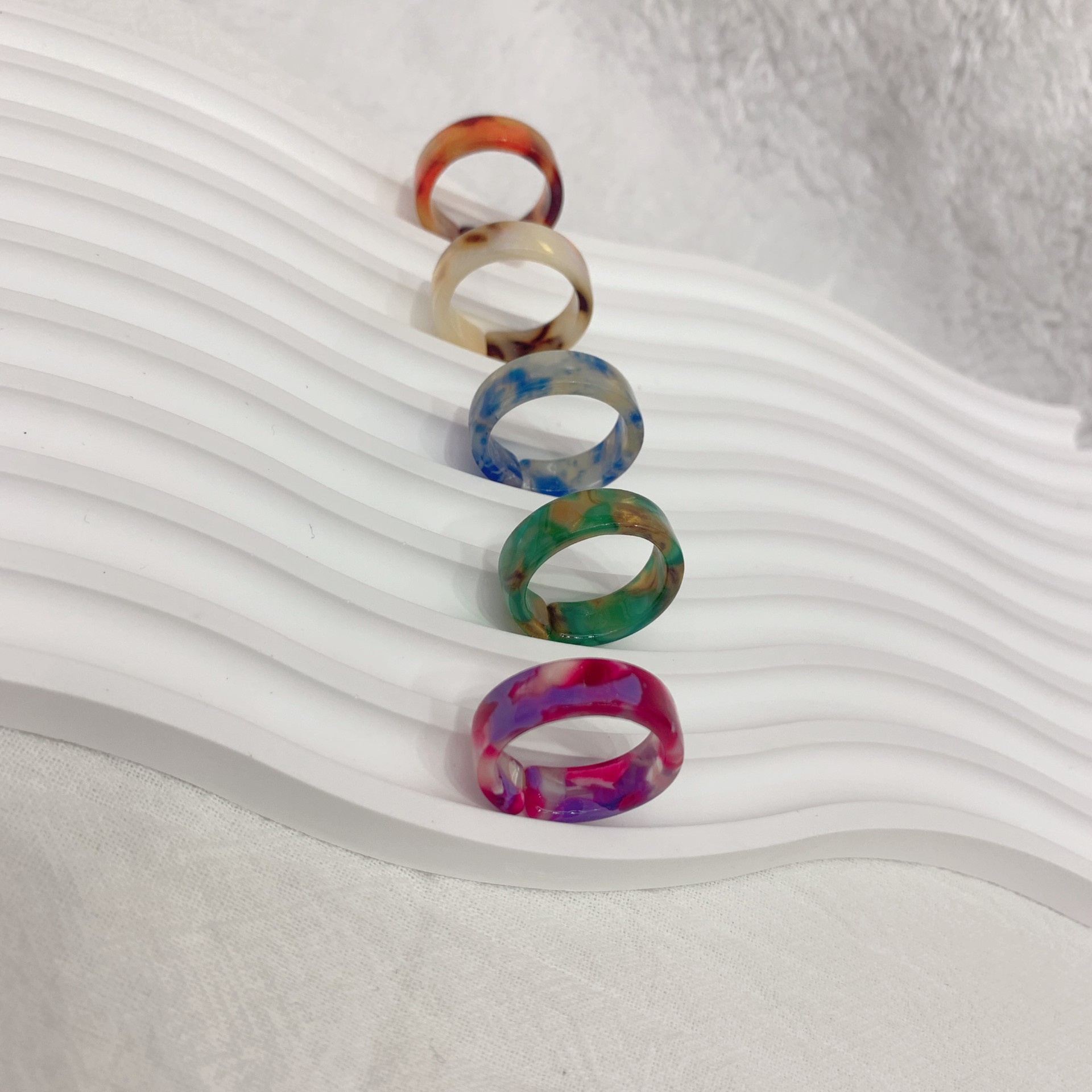 戒指/戒指空托/中古拉丝戒指饰品/饰品戒指/珍珠戒指细节图