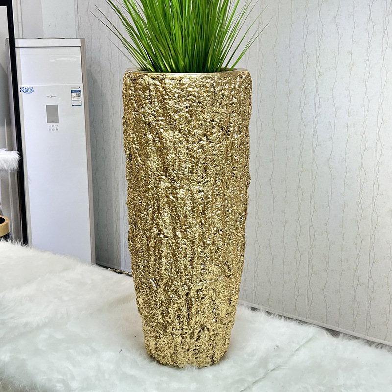 特大号陶瓷落地款花盆家用客厅阳台庭院高筒绿植花卉专用陶瓷花瓶 Application Scenario