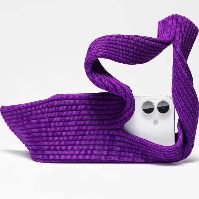 Pocket苹果口袋现货同款长款斜挎包短款手机袜苹果手机包针织包包详情图4