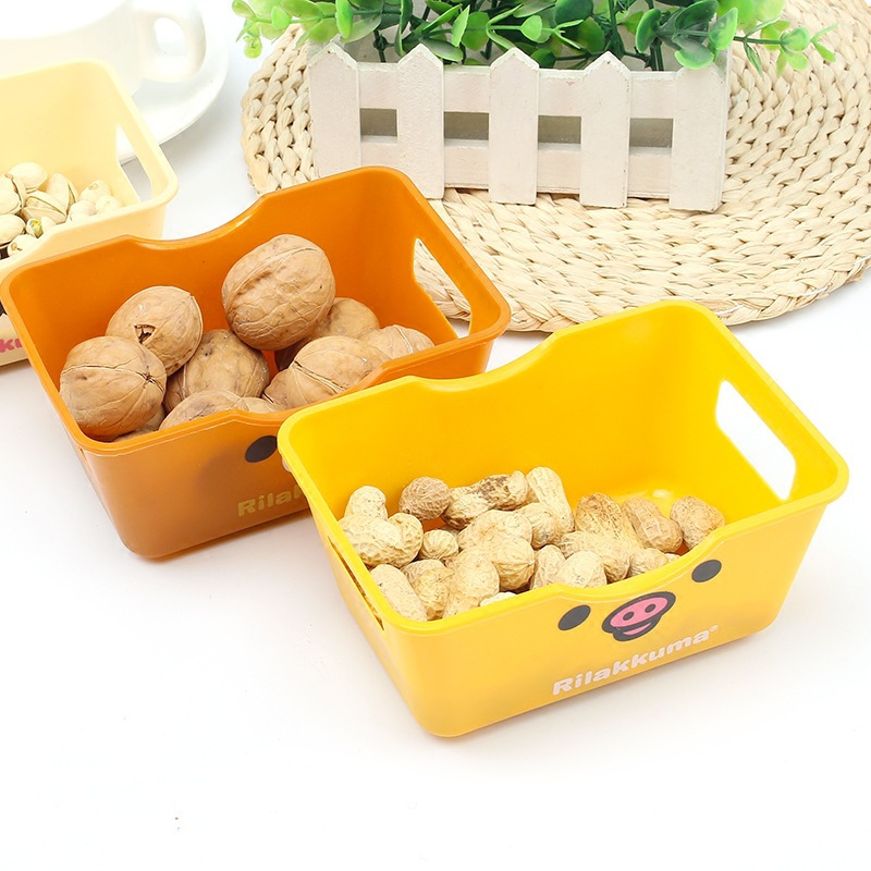 Cosmetics and jewelry storage box, cartoon sundries desktop storage box, cosmetics organization box, storage box, home girl details Picture