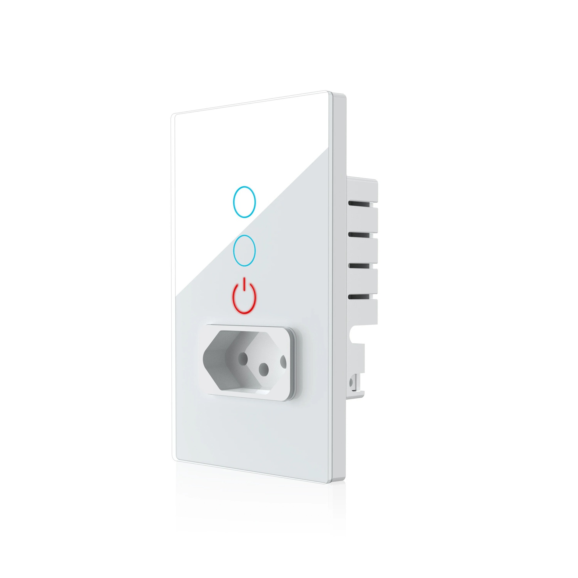 Smart graffiti Tuya Brazilian wall socket glass panel smart wireless control compatible with googleHome Item Picture