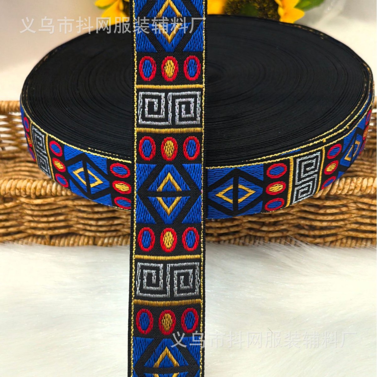 3.2cm-5cm ethnic style jacquard embroidery webbing performance costume accessories diy gift box packaging tape manufacturer wholesale Application Scenario