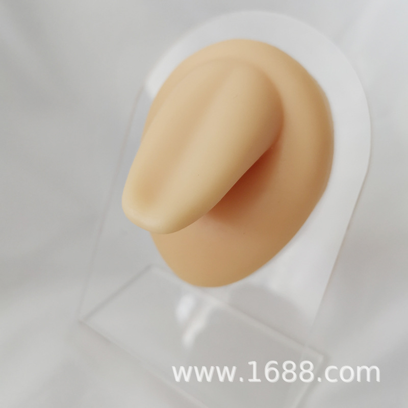 Soft silicone rubber simulation human tongue model, tongue nail display, puncture and perforation practice, medical display props Specification image