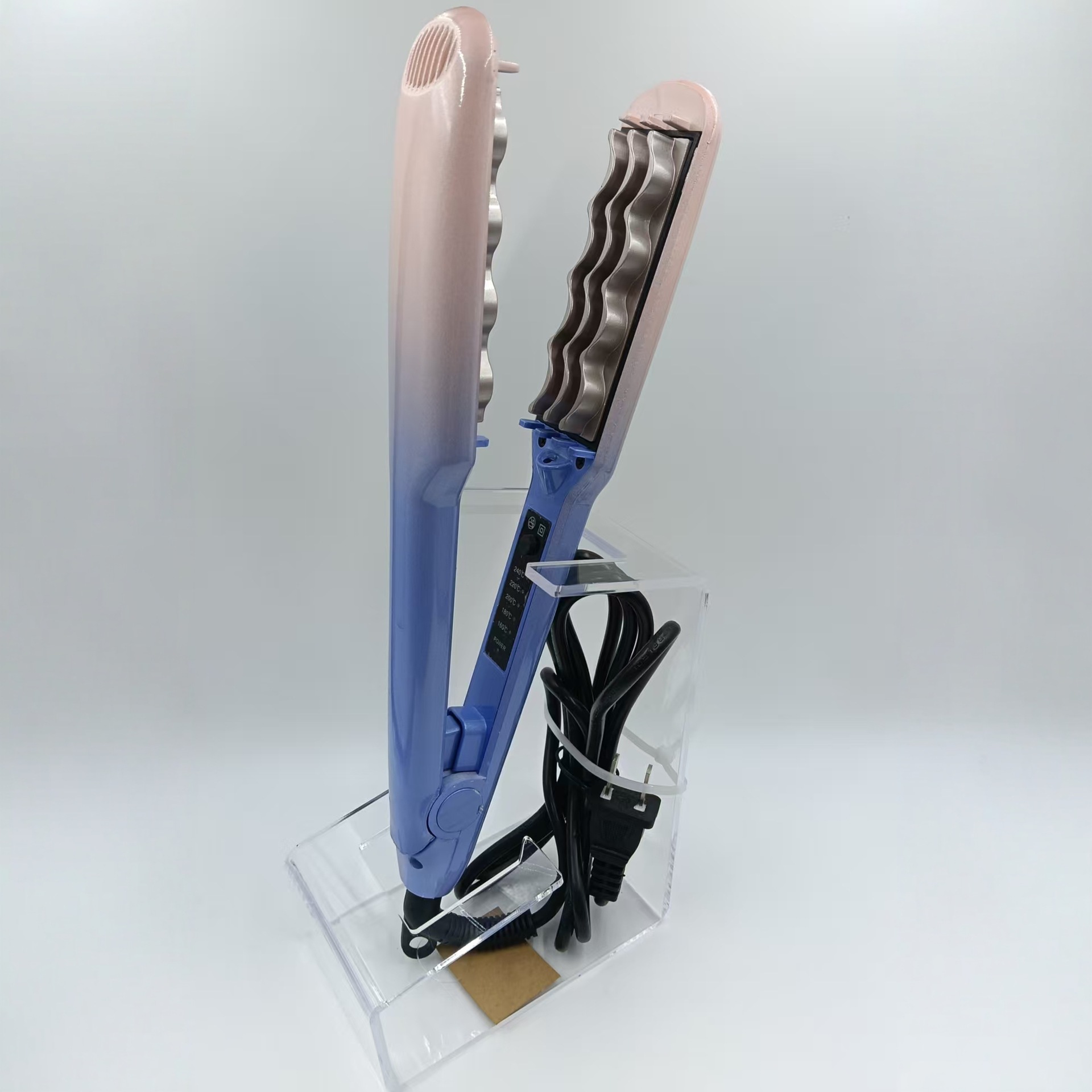 渐变色蛋卷头卷发器负离子护发泡面卷懒人直卷两用夹板跨境外贸款产品图