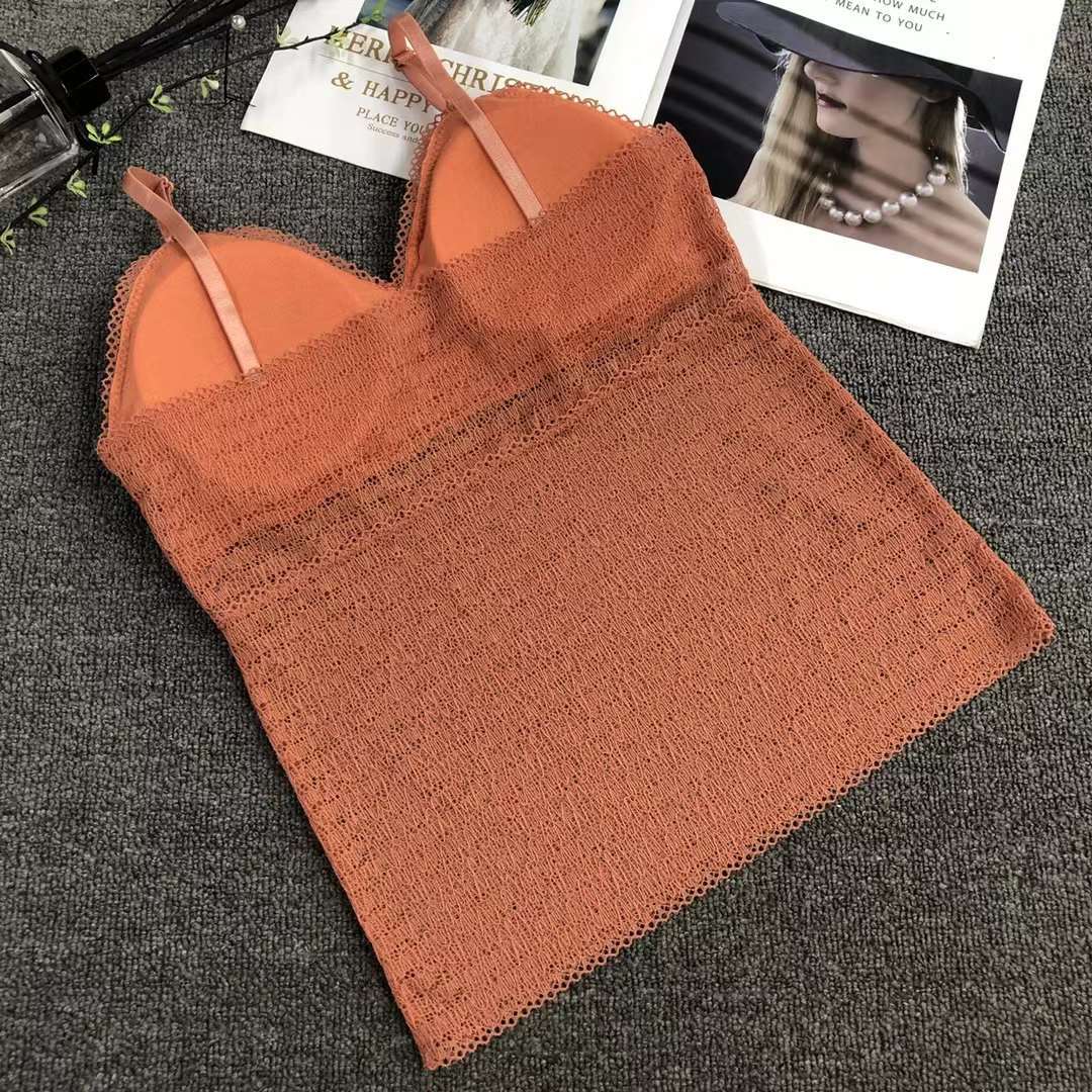 Clear inventory for foreign trade export: High-quality lace backless women's vests, sexy bras without steel rings, sports bras, women's wholesale bras with breast pads details Picture