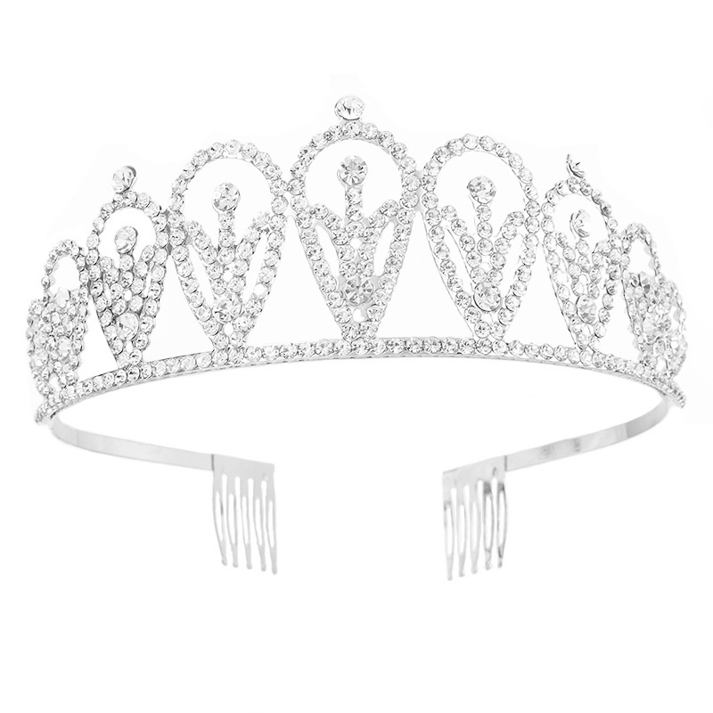Aliexpress's best-selling cross-border trade, happy birthday! Full diamond comb crown, versatile water diamond crown for women's parties, wholesale hair accessories Application Scenario
