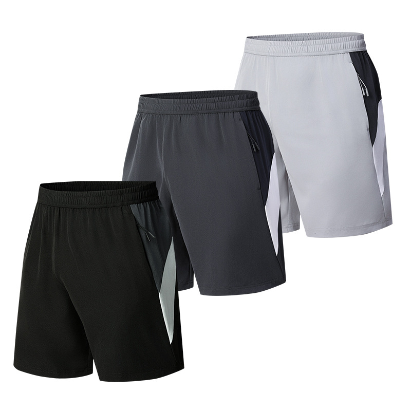 2026 New style shorts: Men's quick-drying loose five-point sporty casual pants, men's thin cross-border ice silk beach pants full figure