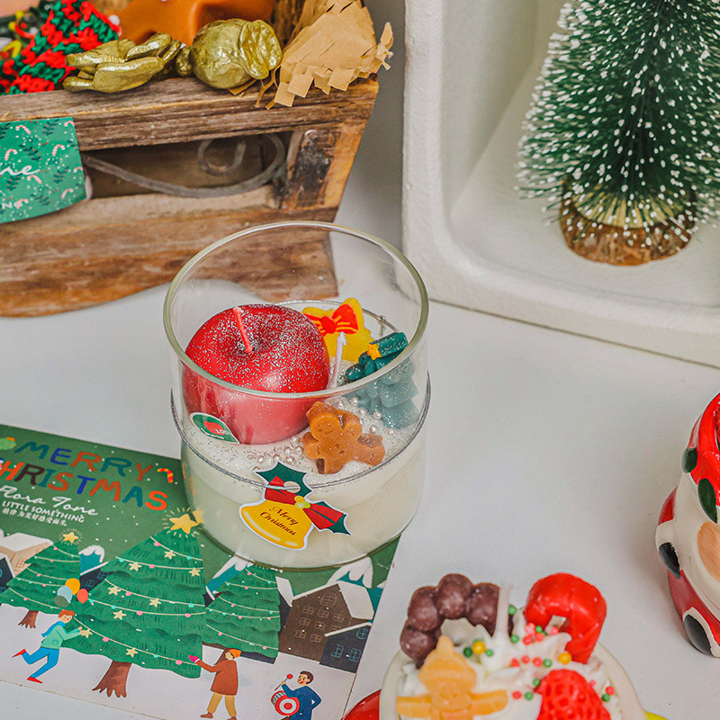 Aromatherapy candles, Christmas-themed shaped candles, Amazon creative gifts, cross-border home decoration, Christmas cup wax Specification image