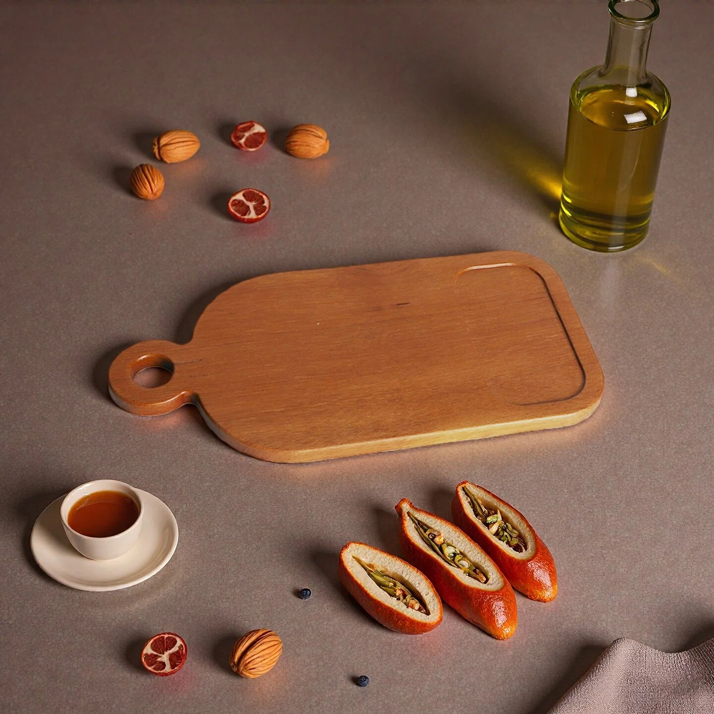 非洲柚木小菜板家用迷你宝宝辅食砧板实木切水果案板面包实用厨房